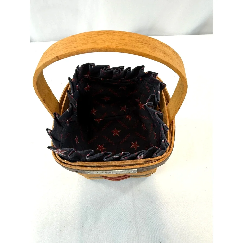 1993 Longaberger Inaugural Basket w/Star Liner & Tie-On 5